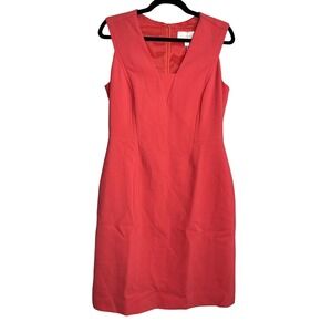 HUGO BOSS Dasala Sheath Dress Size 6 Coral NEW Designer Career Business Luxury